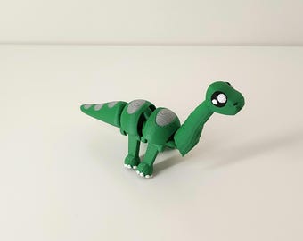 Flexi Baby Dino Fidget Toy – Gelede 3D-geprinte dinosaurus bureaudecoratie, leuk stressverlichtingscadeau voor dinoliefhebbers en kinderen