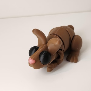 Flexible Bunny Rabbit Fidget Toy – Articulated 3D Printed Desk Buddy, Cute Rabbit Gift for Animal Lovers & Stress Relief