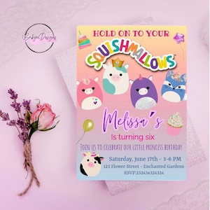 Faire-part d'anniversaire, carte d'anniversaire, version mobile d'invitation, modèle numérique d'invitation à une fête d'enfants, invitation garçons et filles