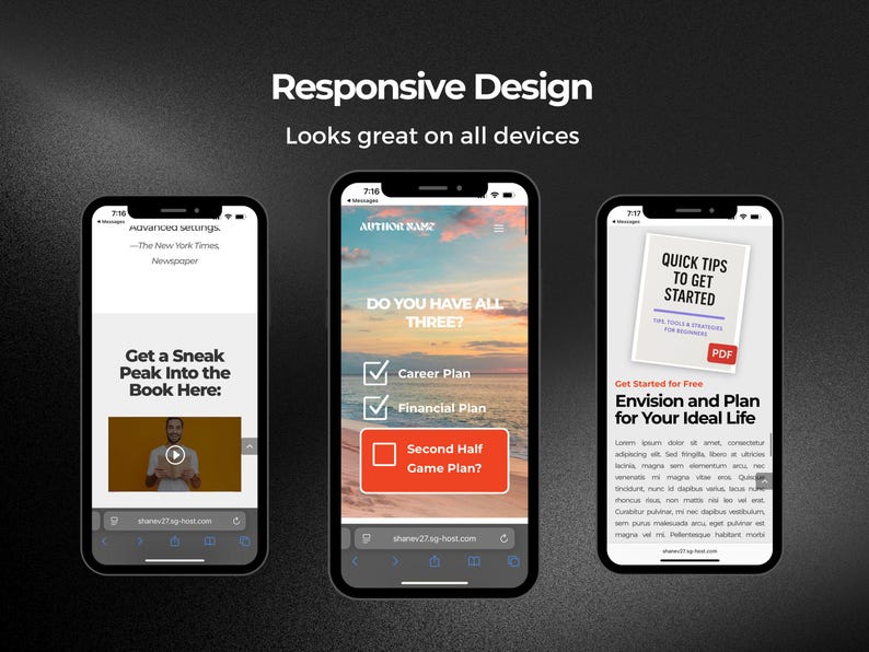 Divi WordPress-mall för författare: Design av pensionsböcker bild 2