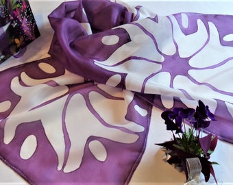 Custom Hand painted Silk Scarf with your logo