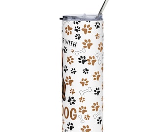Bulldog Lover's Stainless Steel Tumbler | 20oz, Pet Lover Gift, Dog Mom Mug, Animal Themed Travel Cup, French Bulldog Design, Cute Drinkware