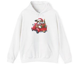 Sudadera con capucha festiva para perros, unisex, ideal para celebraciones invernales, regalo de Navidad, ropa acogedora, ropa para amantes de las mascotas.