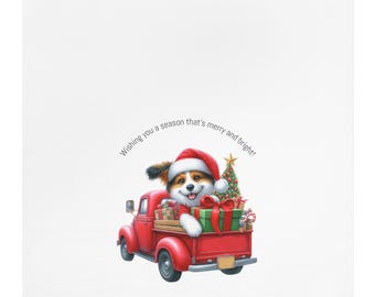 Festliche Hund Weihnachten Geschirrtuch, Urlaub Küche Dekor, Hunde Liebhaber Geschenk, Weihnachtsgeschenk, Küchen Accessoire