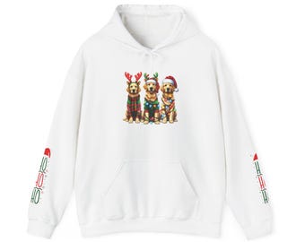 Sudadera navideña con capucha para perro, sudadera festiva para mascotas, ideas de regalos navideños, ropa adorable para animales, atuendo acogedor para el invierno