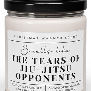 Funny Jiu Jitsu Gift BJJ Coach Soy Wax Candle, Gi Kids Training Instructor, Martial Arts Self Defense, Brazilian Jujitsu Candle Gift