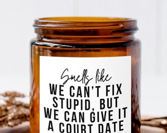 Funny Future Lawyer Legal Assistant Soy Wax Candle, Paralegal Law School Graduation Gag Gift, New Attorney Passed The Bar Exam, Law Firm