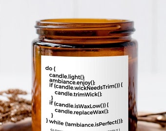 Funny Java Language Candle, C++ Valid Program, Computer Science Software Developer Gift, Coder Developer Engineer Programmer, Medical Coding