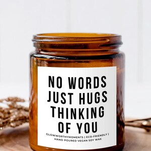 No Words Just Hugs Soy Wax Candle, I&#39;m Sorry Sentimental Apology Regrets Gift For Her Forgiveness Heartbreak Breakup & Makeup Reconciliation