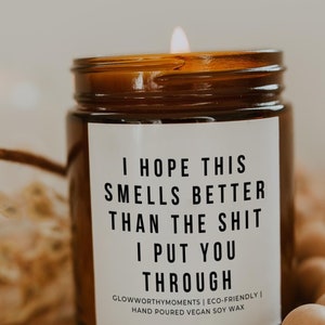 I&#39;m Sorry Soy Wax Candle Sentimental Apology Last Minute Minimalist Regrets Gift Forgiveness Heartbreak Breakup & Makeup Reconciliation