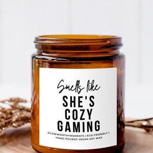 Cozy Gamer Girl Soy Wax Candle, Cute Aesthetic Gaming Setup Desk Decor, Calming Soothing Gameplay, Relaxing Video Games Gag Gift 2026
