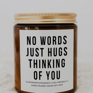 No Words Just Hugs Soy Wax Candle, I&#39;m Sorry Sentimental Apology Regrets Gift For Her Forgiveness Heartbreak Breakup & Makeup Reconciliation
