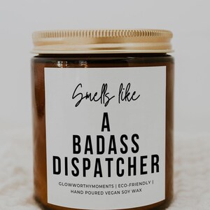 Funny 911 Dispatcher Soy Wax Candle, Paramedic EMT Emergency Medical Technician, Ambulance Driver EMS First Responder Student Graduate