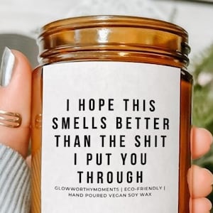 I&#39;m Sorry Soy Wax Candle Sentimental Apology Last Minute Minimalist Regrets Gift Forgiveness Heartbreak Breakup & Makeup Reconciliation