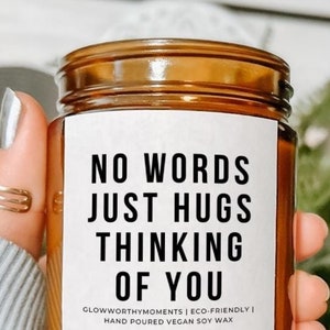 No Words Just Hugs Soy Wax Candle, I&#39;m Sorry Sentimental Apology Regrets Gift For Her Forgiveness Heartbreak Breakup & Makeup Reconciliation