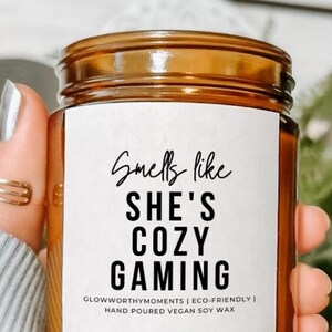 Cozy Gamer Girl Soy Wax Candle, Cute Aesthetic Gaming Setup Desk Decor, Calming Soothing Gameplay, Relaxing Video Games Gag Gift 2026
