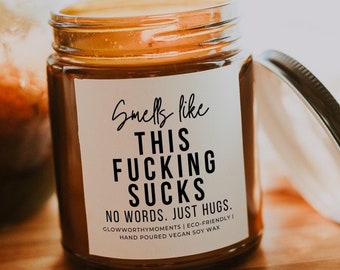 This Sucks Grief Soy Wax Candle, Loss of Mother, Father, Husband, Wife Sympathy Gift, Thoughtful Memorial Mourning Condolence, Pet Loss