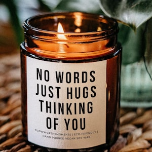 No Words Just Hugs Soy Wax Candle, I&#39;m Sorry Sentimental Apology Regrets Gift For Her Forgiveness Heartbreak Breakup & Makeup Reconciliation