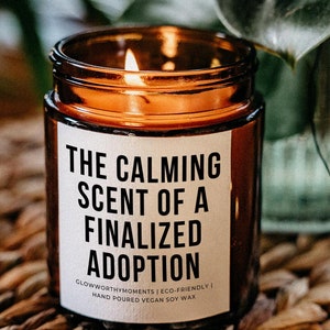 A Finalized Adoption Soy Wax Candle, New Legal Process Adoptive Parents Gag Gift for Her or Friend, Family Permanent Legal Custody Of Child