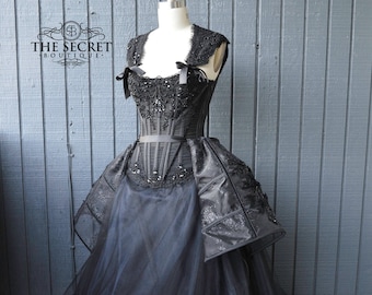 Custom made gothic wedding dress by the Secret Boutique