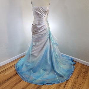 Mermaidcore Beach wedding dress size 12 sample ready to ship sustainable wedding dress
