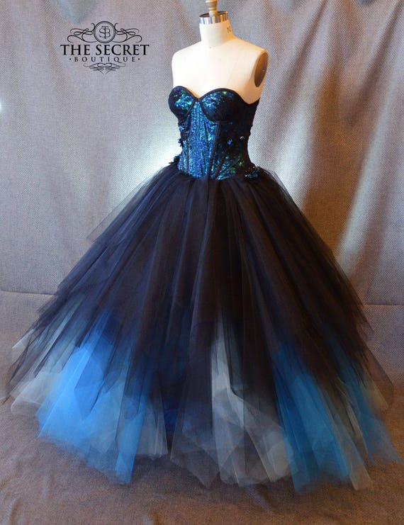 Gothic Wedding Dress Holographic Wedding Dress Black Wedding Etsy