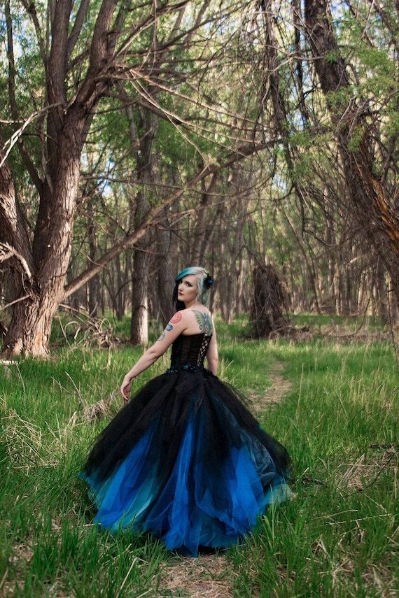Gothic Wedding Dress Holographic Wedding Dress Black Wedding Etsy