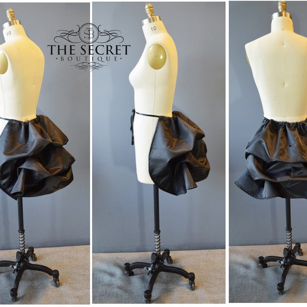bustle skirt tie on mini for Victorian steampunk goth dance cosplay costume by thesecretboutique