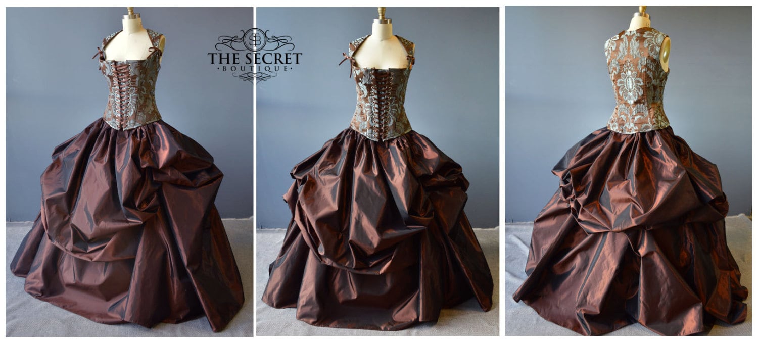 Half Deposit Payment Steampunk Wedding Dress Bustle Etsy