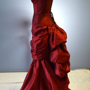 Gothic Wedding Gown/red Bustle Gown/valentines Day Wedding Dress ...