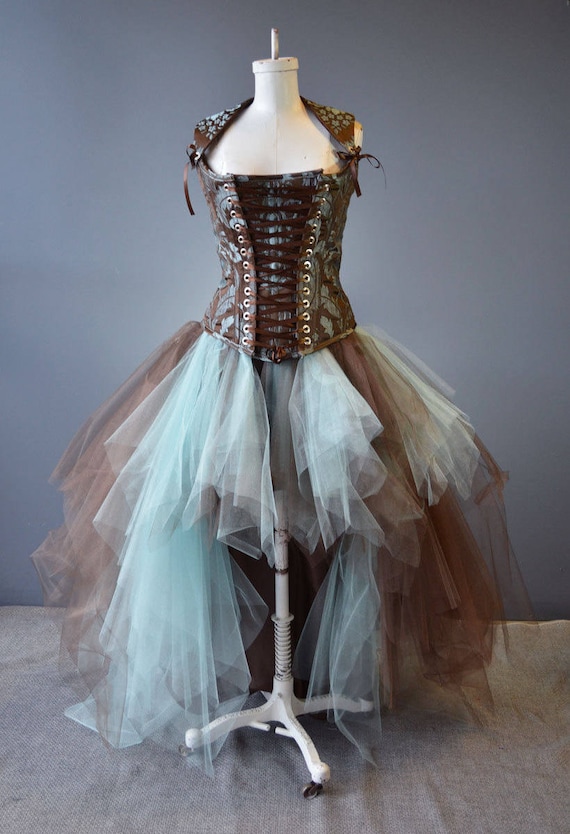 Steampunk Wedding Dress/steampunk Corset/steampunk/high Low/custom