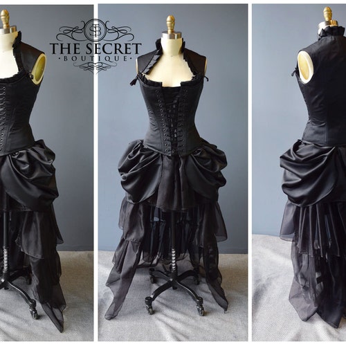 Sensational Corset Black Wedding Dress Gothic Elegant - Etsy