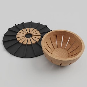 Segmented Wood Bowl Turning Wedgie Jig Base Plate, Open Segment Wedge Woodworking Template Tool image 3