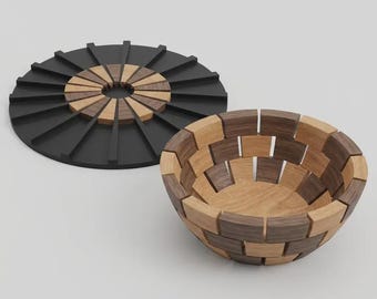 Segmented Woodworking Template Wedge (Wedgie) Jig Base Plate - Open Segment Wood Bowl Turning Jig