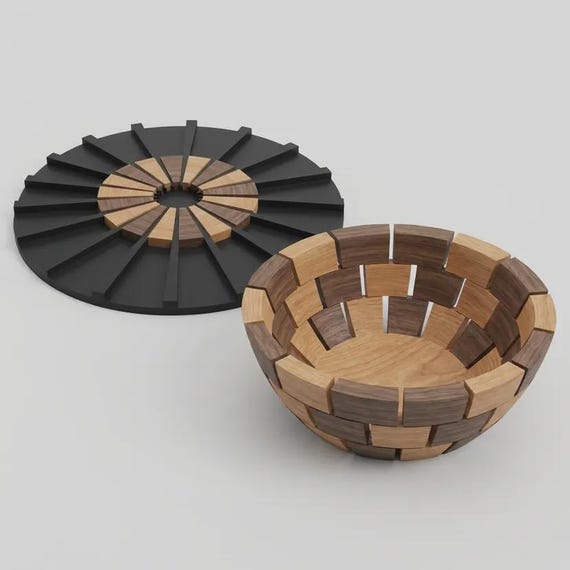 Segmented Wood Bowl Turning Wedgie Jig Base Plate, Open Segment Wedge Woodworking Template Tool
