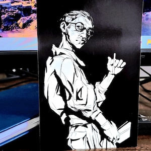 Videospiel Fotokarte Disco Elysium Kim Kitsuragi Portrait Kunstdruck für Brieftaschen und Schreibtische