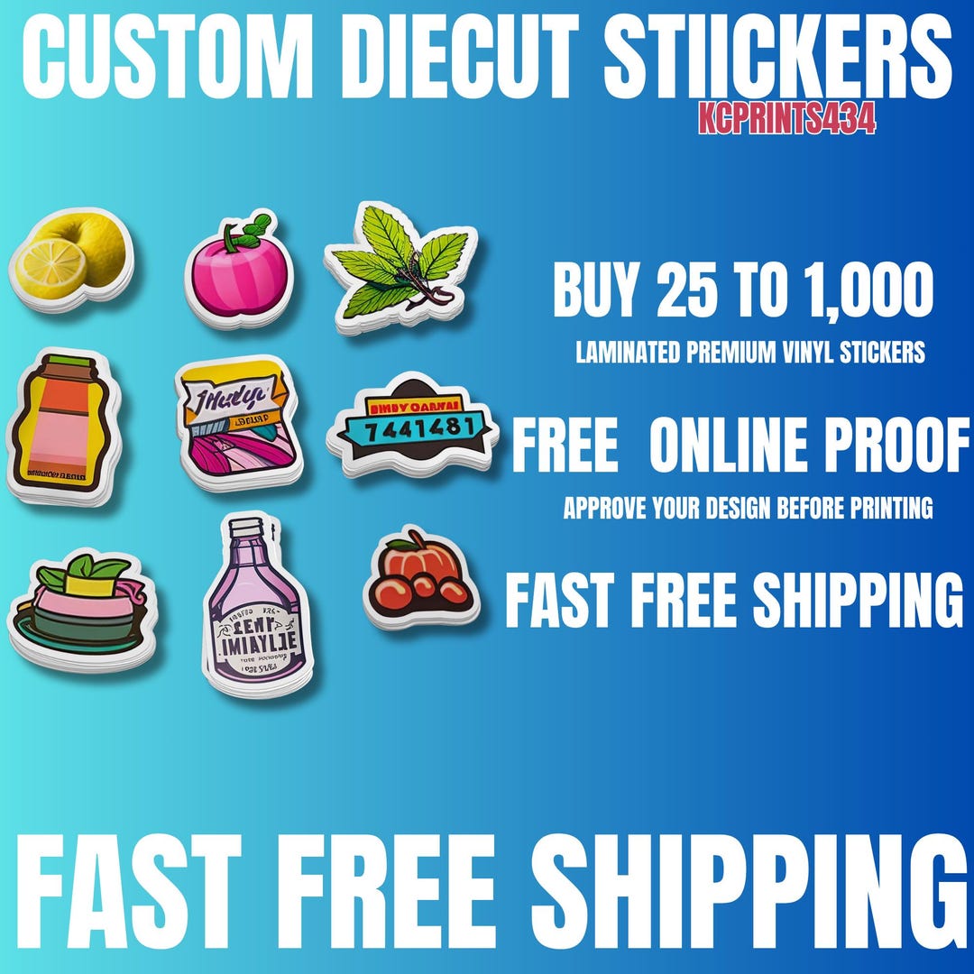 Custom Waterproof Vinyl Stickers | Die Cut Logo Stickers for Business ...
