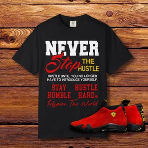 Challenge Red Jordan 14 Matching Shirt | Comfort Colors 1717 Tee for Retro 14 Sneakers | Streetwear T-Shirt to Match Jordans