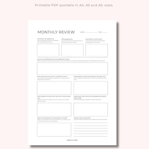 Christian Monthly Review | Faith-Based Reflection & Prayer Journal | Guided Spiritual Growth Printable