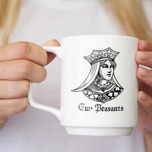 Ew Peasants Cup Caneca Medieval, Engraçada Xícara de Café Medieval, Presente Sarcástico para Vibrações de Realeza