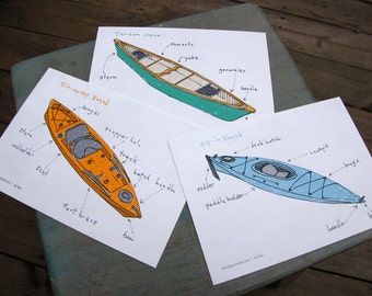 Boat Postcards (set of 3)