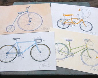 Classic Bicycle Postcards (set of 4)