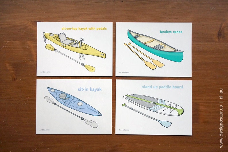 Recreational Boat Postcards set of 4 image 1