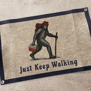Keep walking camp flag