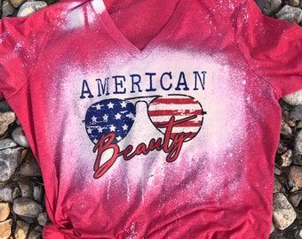 American beauty ladies bleached T-shirt