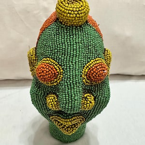 Bamileke beaded head