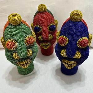 Bamileke beaded head