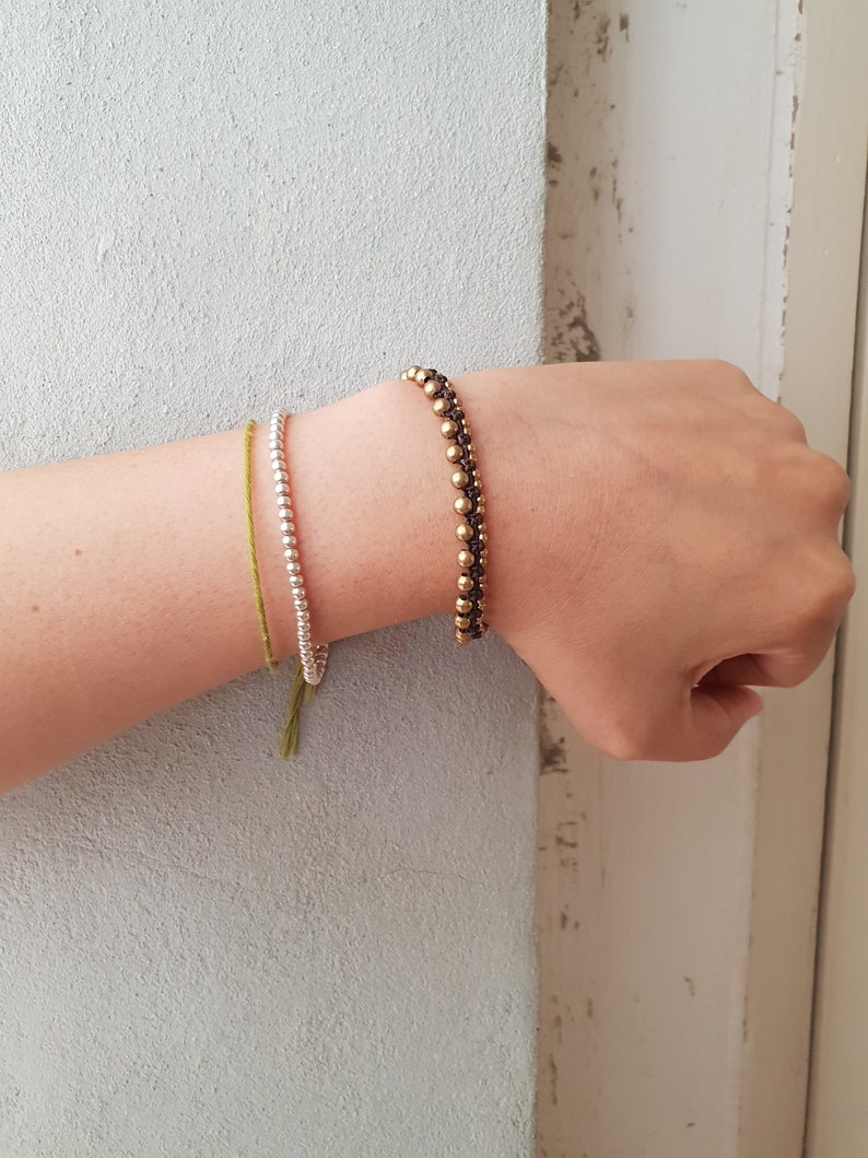 Brass Beaded Boho Anklet Bracelet Etsy