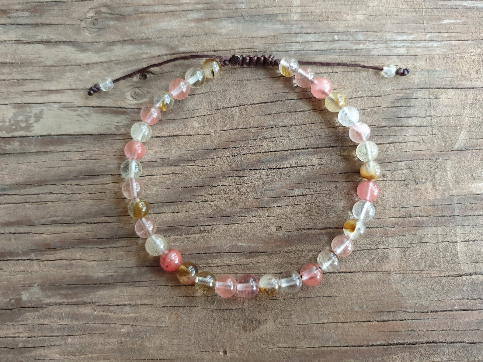 Adjustable Fire Cherry Quartz Beaded Women Bracelet or Anklet Etsy