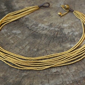 Multistrand Brass Chains Women Necklace